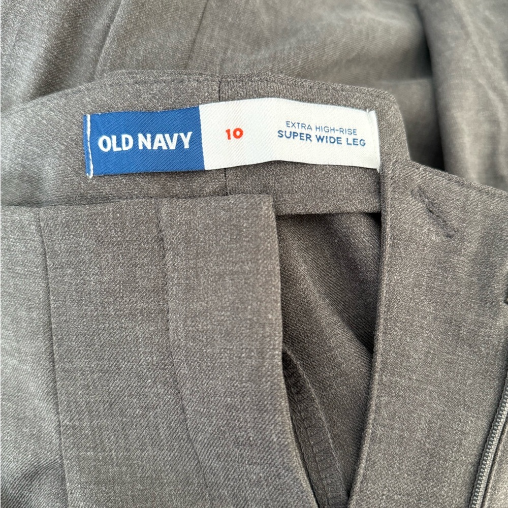 Old Navy~ Gray extra high waisted wide leg dress pants - Picture 5 of 6